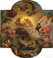 Apollon som seierherre over slangen Python, ca. 1853