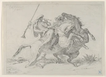 Sammenstøt mellom mauriske ryttere, 1834.