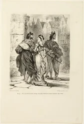 Faust prøver å forføre Marguerite, fra Faust