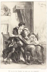 Hamlet and the Queen Act III, Scene IV, 1834.