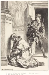 Hamlet er fristet til å drepe kongen (Act III, Scene III)