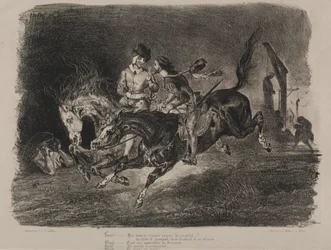 Illustrasjoner for Faust: Faust og Méphistophélés ridning på sabbaten
