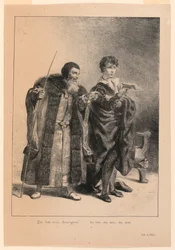 Illustrasjon for Hamlet. Polonius og Hamlet (II,2)