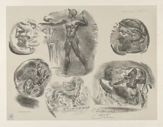 Studier av seks greske mynter, 1825., 1825.