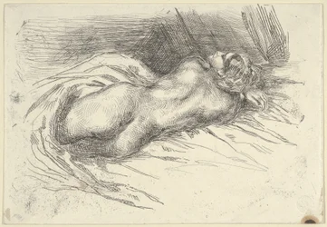 Studie av en kvinne sett bakfra, 1833., 1833.