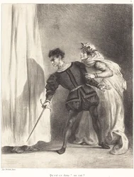 Mordet på Polonius Act III, Scene IV, 18341843.