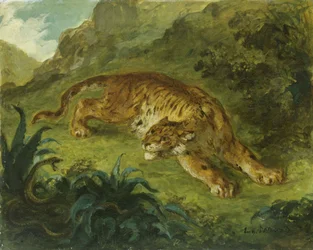 Tiger og slange, 1854-1858.