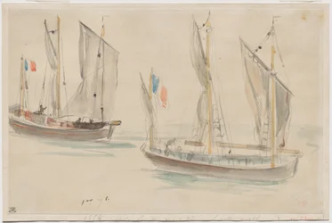 To båter ved havnen i Dieppe