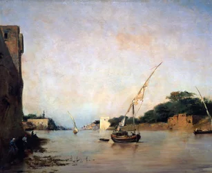 Utsikt over Nilen, 1800-tallet