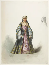 Btv1b84558104 61 - Saint-Saëns - Henry VIII - Kostymemodeller - Lacoste - 61. Catherine