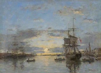 Le Havre: Den ytre havnen ved solnedgang