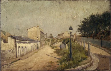 Rue du Pot-au-Lait i 1894, i 1894 (olje på tre)
