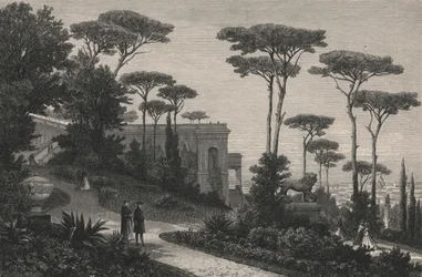 Le Monte-Pincio A Roma (gravering)