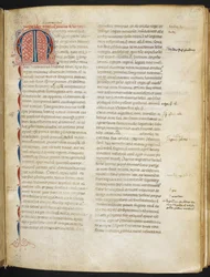 Titus Livius, Ab Urbe condita (#39;Codex Aginnensis#39;), f.223r, c.1325-29 (pergamentkodeks)