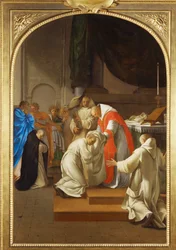 Sankt Bruno donne l#39;habit a plussieurs personnes - Sankt Bruno som gir tilhengere ordenens drakt ...