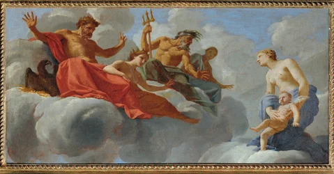 Venus presenterer kjærlighet til gudene - Venus presenterer Amor til gudene …