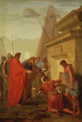 Darius Hystaspes åpner graven til Nitocris, ca. 1649