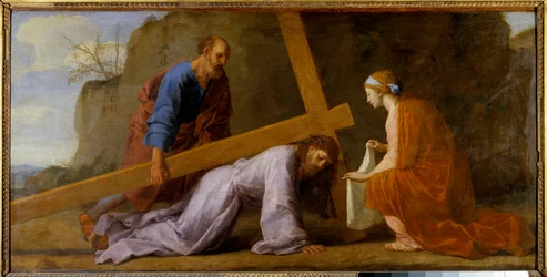 Jesus bærer korset sitt, korsbæringen eller korsveien, ca. 1651