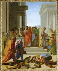 Paulus#39; preken i Efesos (maleri på lerret)