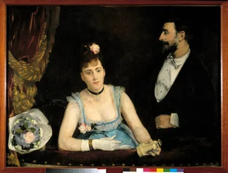 En italiensk loge. Maleri av Eva Gonzales (1849 - 1883)