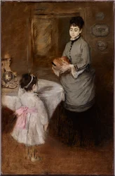 Afternoon Tea, ca. 1874 (olje på lerret)