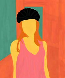 Ava med sykkelhjelm, Brooklyn (digital kunst)