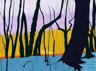 Sommertid, morgen, Prospect Park (digital kunst)
