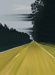 Kjøring til Columbia, South Carolina, 2025 (digital kunst)