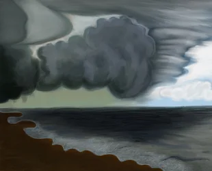 Stor sky over havet, 2016 (håndtegnet på en iPad med en Apple-blyant)