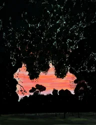 Oktobers første lys, Prospect Park i 9th Street, Brooklyn (digital kunst)