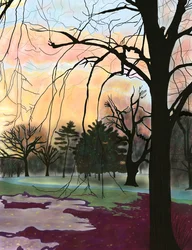 Prospect Park, trær (digital kunst)