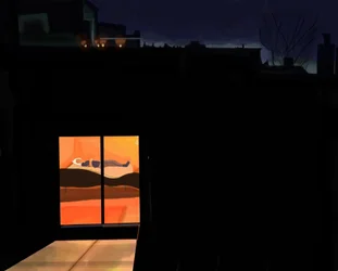 Sovende mann, Williamsburg (digital kunst)
