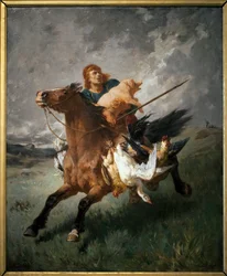 A Marauder - Maleri av Evariste Vital Luminais (1822-1896), olje på lerret