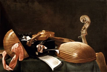 Stilleben med musikkinstrumenter, ca. 1650