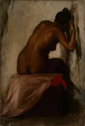 Kvinnefigur sittende, ca. 1898 [LDUCS-5186]