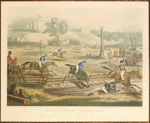 Grand Military Steeple Chase, i London, Canada West, 9. mai, 1843, gravert av J. Harris, 1845