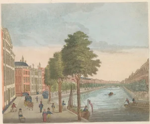 Utsikt over Herengracht, ca. 1810-1813 Vue du Heere-Gracht, prize du Spiegel-Street, jusqu