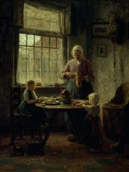 A Family Meal, ca. 1890 (olje på lerret)