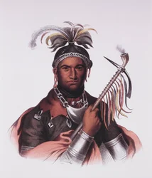 John Abeel, kornplanter, uramerikaner (litografi)