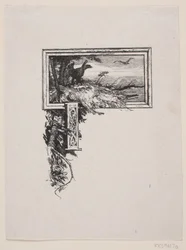 Innledende vignett. "J" med et ørnerede