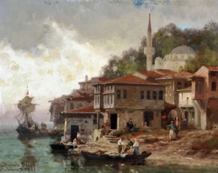 Konstantinopel, kanten av Bosporos, Asia-kysten