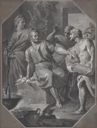 Manius Curius Dentatus nekter gavene til de samnittiske ambassadørene, 1732-92.