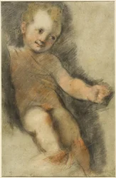 Kristusbarnet: Studie for Madonna av San Giovanni