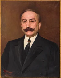 Portrett av en mann, av Federico Bernagozzi (olje på lerret)