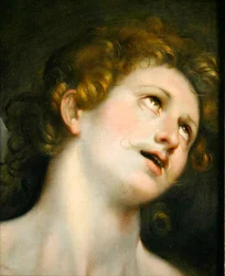 St. Sebastian (olje på papir på lerret)