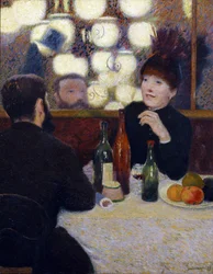 På Cafe de la Nouvelle Athenes (portrett av Suzanne Valadon