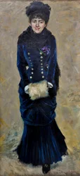 Dame med muff eller Violettes d#39;hiver