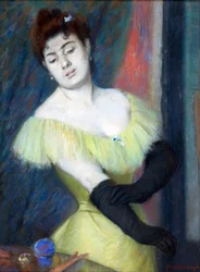 The Black Gloves av Zandomeneghi, Federico (1841-1917)
