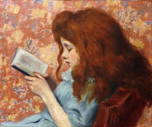 Ung jente leser,