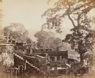Japansk tempelkirkegård, Shuntoji, Nagasaki, ca. 1867.